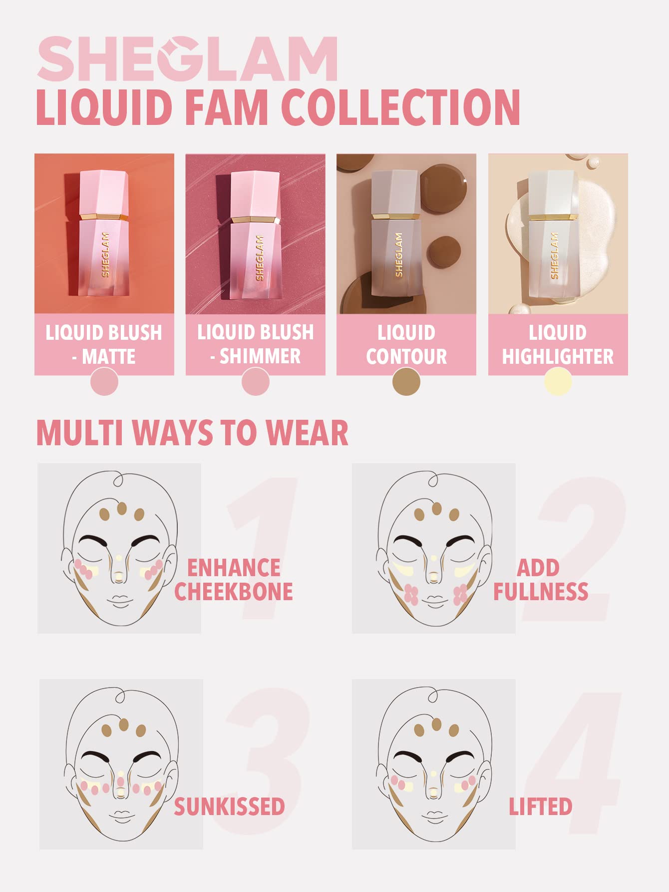 SHEGLAM Color Bloom Liquid Blush Makeup for Cheeks Matte Finish - Hush Hush