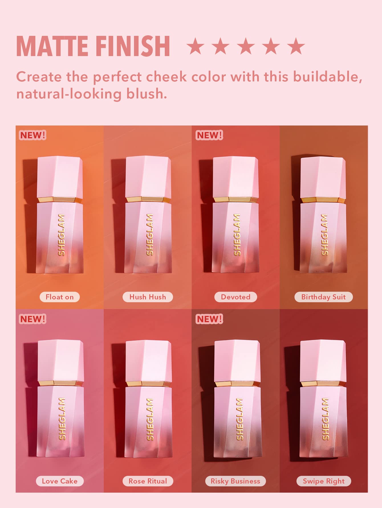 SHEGLAM Color Bloom Liquid Blush Makeup for Cheeks Matte Finish - Hush Hush