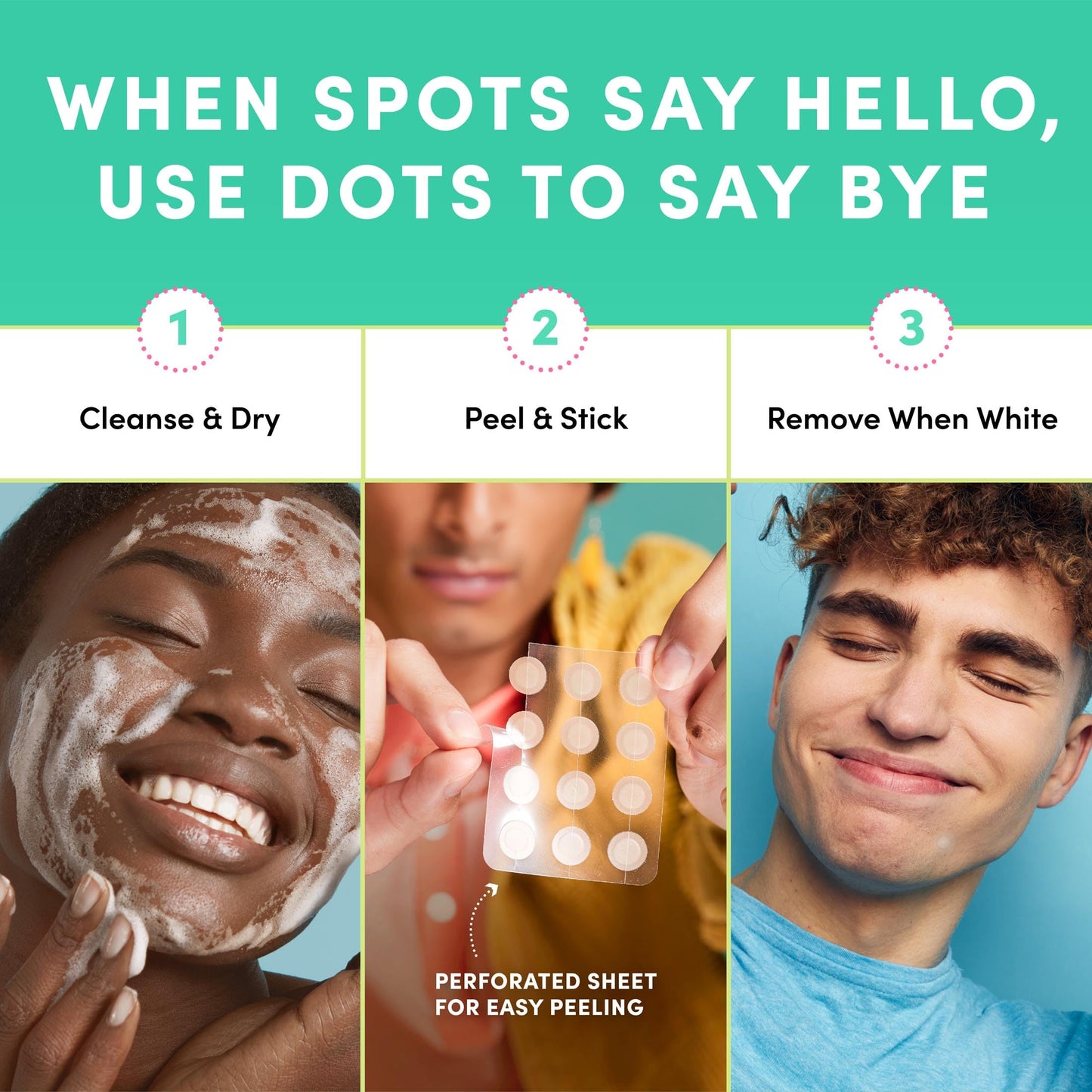 Dots for Spots Pimple Patches For Face - Fast Acting, Translucent Hydrocolloid Zit Patches that Unclog Pores - Korean Skincare - Vegan, Cruelty Free - (120 count)
