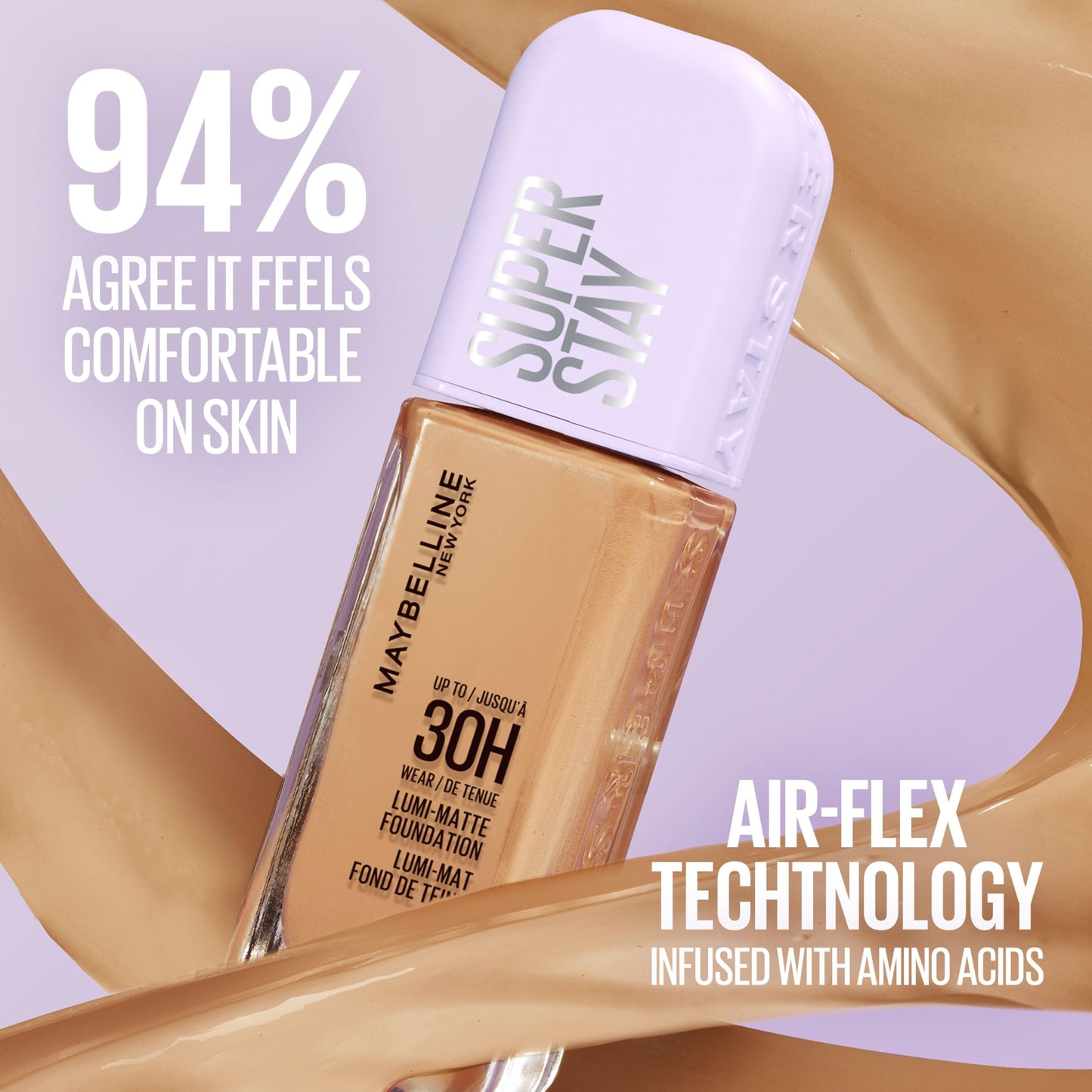 Maybelline Super Stay Lumi-Matte Foundation, Lightweight and Buildable Full Coverage Foundation Makeup For Up To 30HR Wear, 368, 1 Count