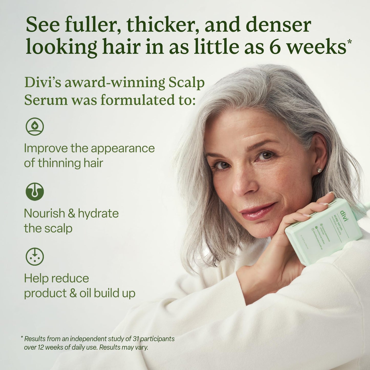 Divi Scalp Serum for Thinning Hair, 30ml – Clinically Tested, Nourishing Formula with Amino Acids, Caffeine & Rosemary Oil – Promotes Healthy Scalp & Fuller-Looking Hair, Reduces Oil & Product Buildup