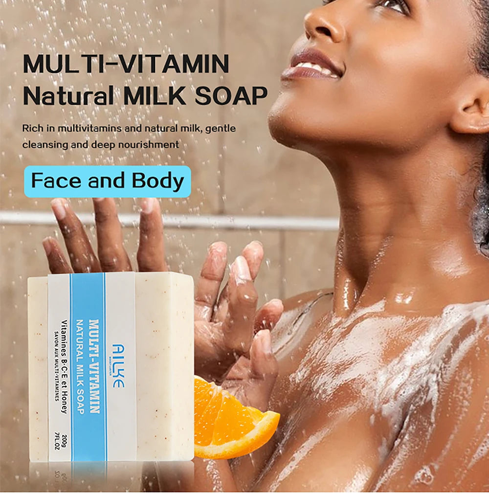AILKE Multi-Vitamin Lightening Skin Care Set, Reduce Dark Spots, Whitening, Absorb Quickly, Moisturizes with Vitamins B/C/E