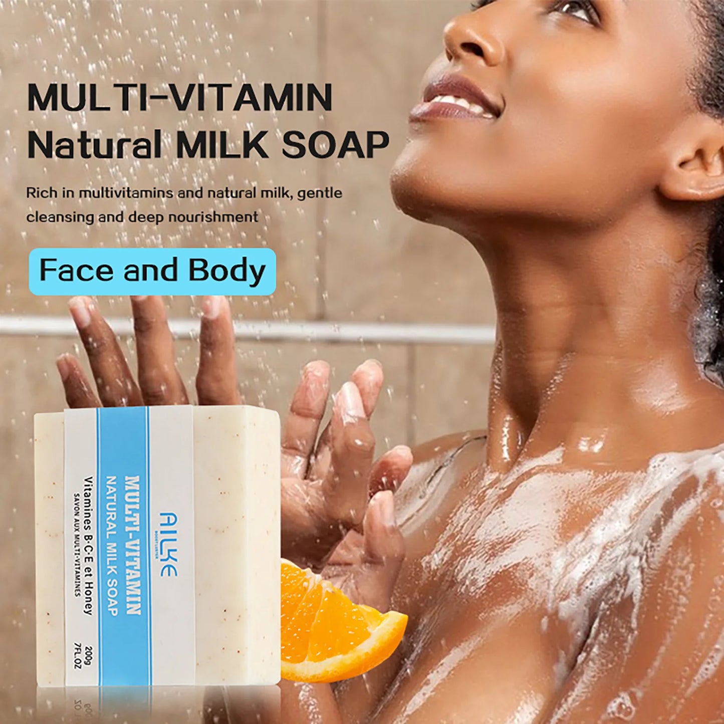 AILKE Multi-Vitamin Lightening Skin Care Set, Reduce Dark Spots, Whitening, Absorb Quickly, Moisturizes with Vitamins B/C/E