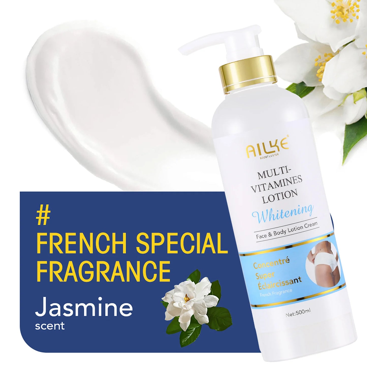 AILKE Multi-Vitamin Lightening Skin Care Set, Reduce Dark Spots, Whitening, Absorb Quickly, Moisturizes with Vitamins B/C/E