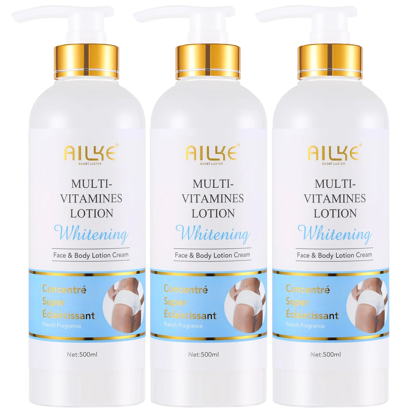 AILKE Multi-Vitamin Lightening Skin Care Set, Reduce Dark Spots, Whitening, Absorb Quickly, Moisturizes with Vitamins B/C/E