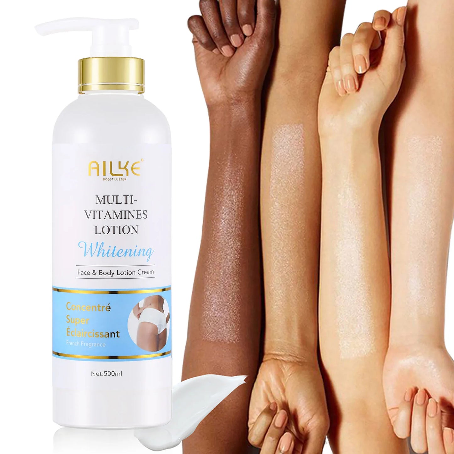 AILKE Multi-Vitamin Lightening Skin Care Set, Reduce Dark Spots, Whitening, Absorb Quickly, Moisturizes with Vitamins B/C/E