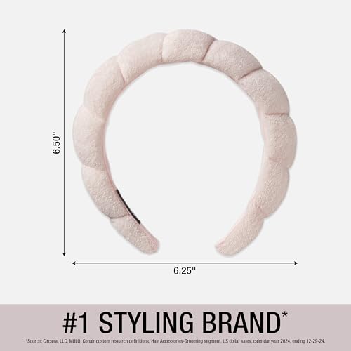 Conair Spa Makeup and Face Washing Headband - Bubble Design - Pink