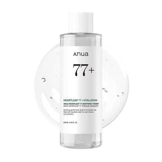 Anua Heartleaf 77 Soothing Toner I pH 5.5 Trouble Care, Calming Skin, Refreshing, Hydrating, Purifying, Cruelty Free, Vegan,(250ml / 8.45 fl.oz.)