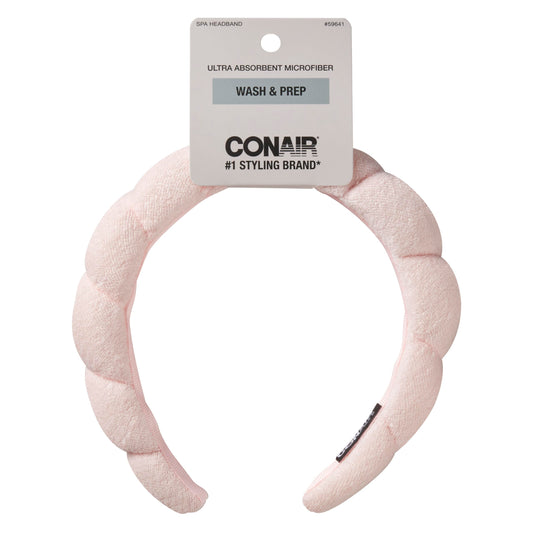 Conair Spa Makeup and Face Washing Headband - Bubble Design - Pink