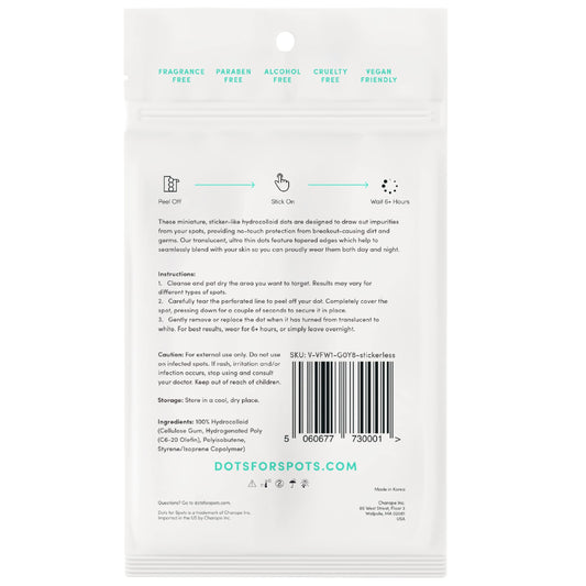 Dots for Spots Pimple Patches For Face - Fast Acting, Translucent Hydrocolloid Zit Patches that Unclog Pores - Korean Skincare - Vegan, Cruelty Free - (120 count)