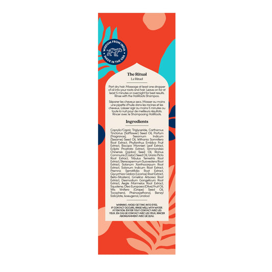 Fable and Mane Hair Oil - HoliRoots Strengthening Serum for Damaged, Frizzy Hair with Ashwagandha, Castor Oil & Scalp Treatment - 1.8FL oz