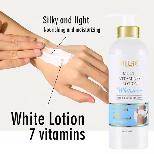 AILKE Multi-Vitamin Lightening Skin Care Set, Reduce Dark Spots, Whitening, Absorb Quickly, Moisturizes with Vitamins B/C/E